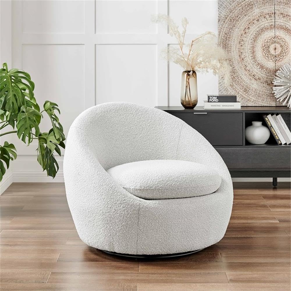 Npd Furniture And More Adelmo Accent Chair, Standard, Boucle Beige